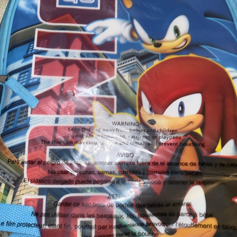 Sonic the Hedgehog Kids Backpack - Blue and Red